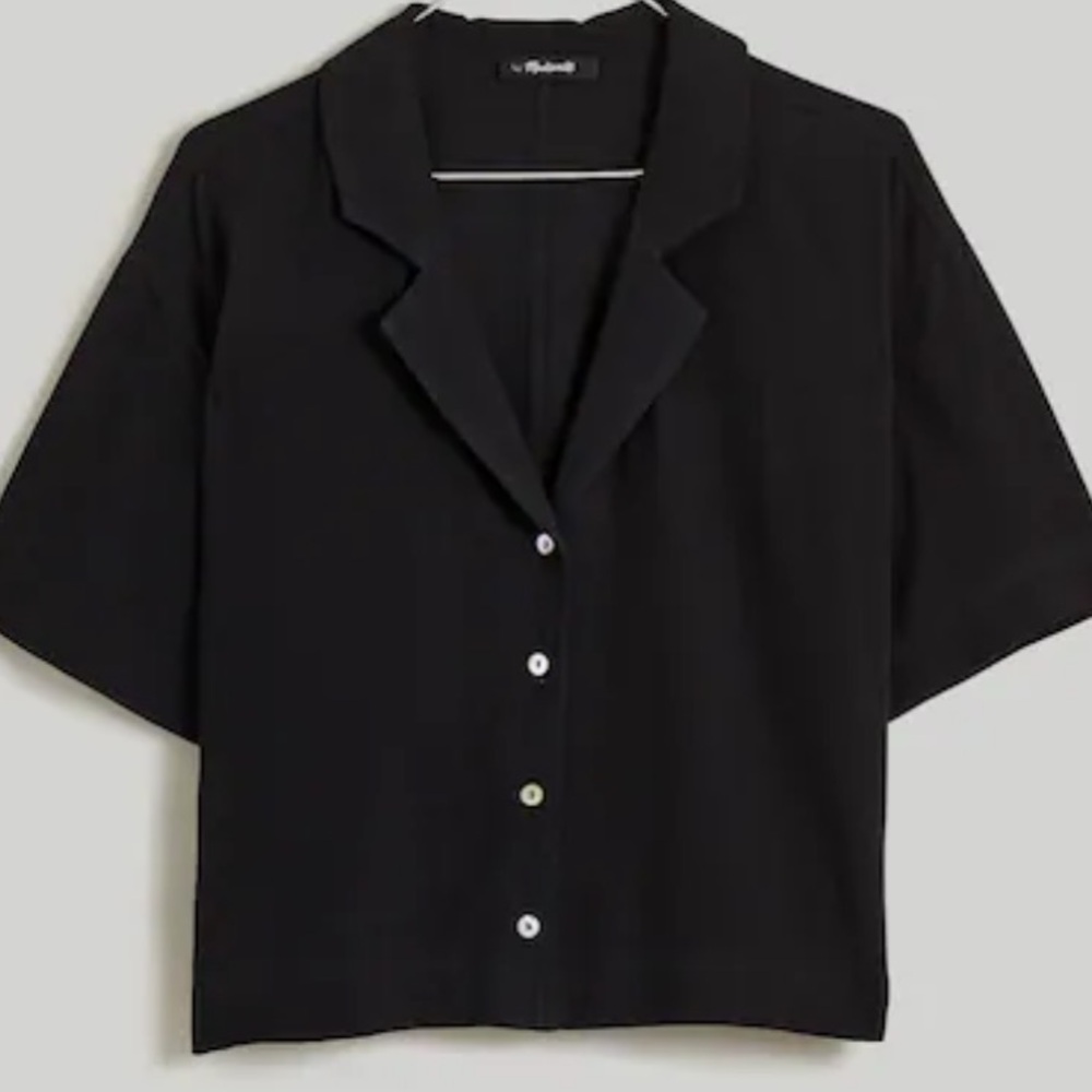 Madewell Button-Front Resort Shirt in Lusterweave medium